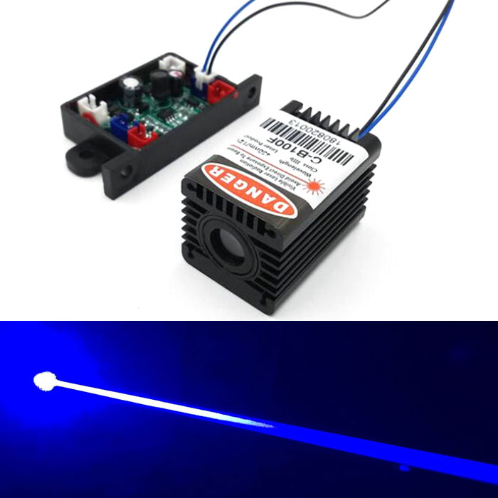 450nm 100mW Blue 레이저 모듈 Thick 레이저 빔 Bar Laser Light - Click Image to Close